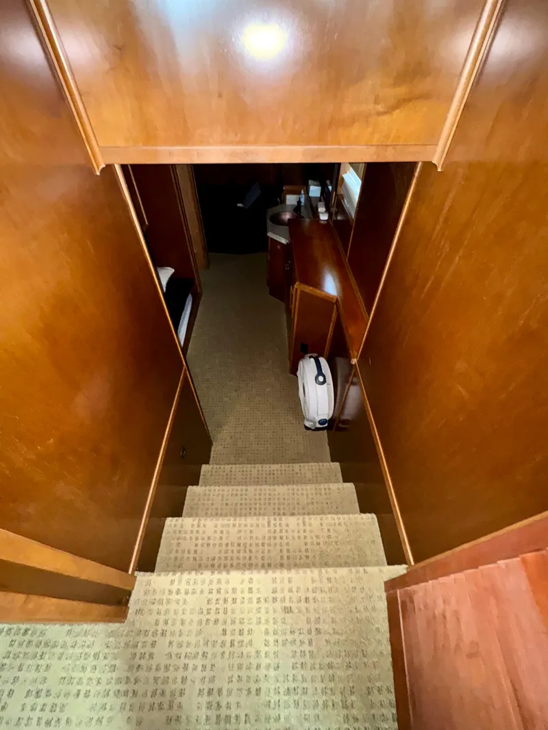 Slide: The Image of Modern kitchen area on 2011 Bravada Dreamweaver Share #14 yacht with stainless steel features. - 11