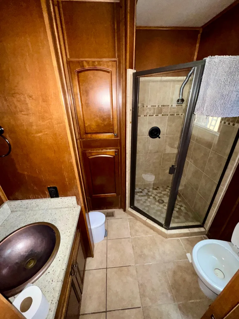 Slide: The Image of Cuddy floor plan of 2011 Bravada Dream Weaver share 1 houseboat. - 17