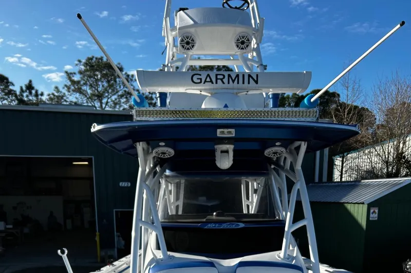 Slide: The Image of 2022 Nor-Tech 392 Superfish boat with Garmin equipment. - 18
