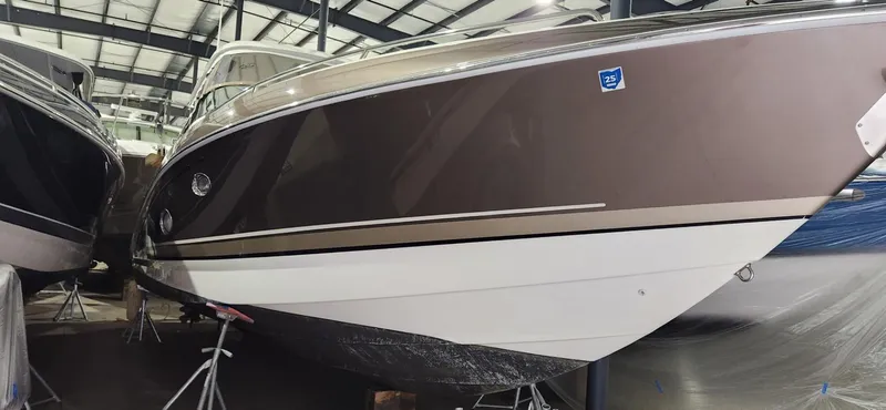 Slide: The Image of 2015 Formula 350 CBR boat in storage facility. - 40