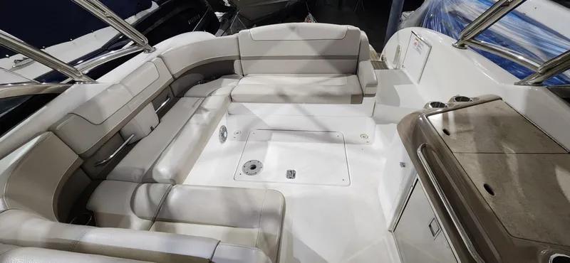 Slide: The Image of 2015 Formula 350 CBR boat interior with spacious seating and modern design. - 8