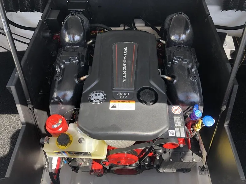 Slide: The Image of 2024 Regal LS4 engine, Volvo Penta 300 V8, detailed view. - 10