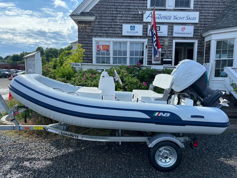 Slide: The Image of 2024 AB Inflatables Mares 12 VSX boat on trailer outside Advantage Yacht Sales. - 3