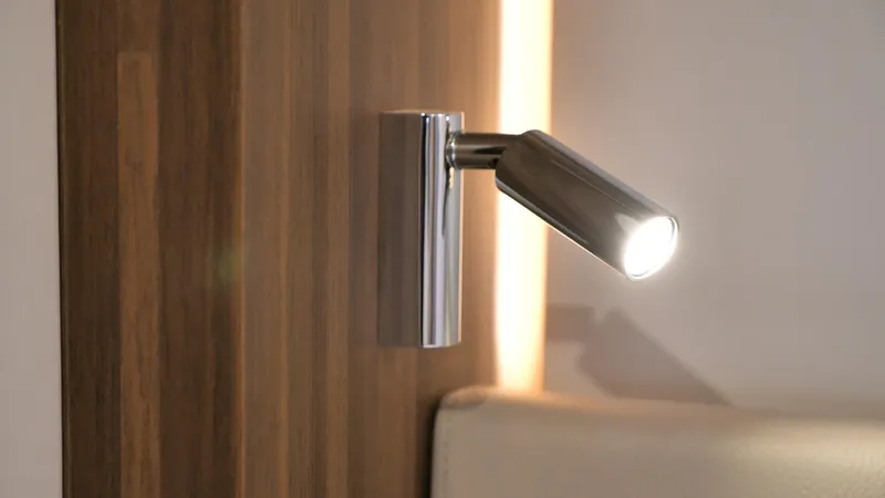 Slide: The Image of Modern wall-mounted light fixture on Fountaine Pajot Thira 80 yacht, 2025 model. - 25