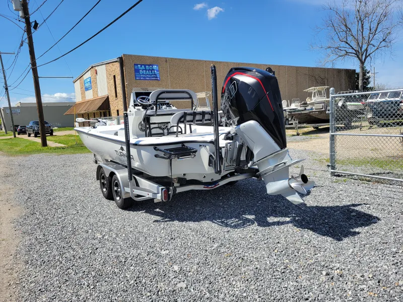 Slide: The Image of 2022 Turner Boatworks 2500 VS on trailer, rear view. - 5