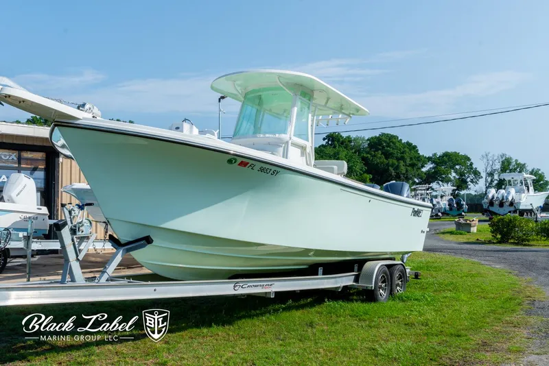 Slide: The Image of 2020 Parker 2801cc boat on trailer at Black Label Marine Group. - 2