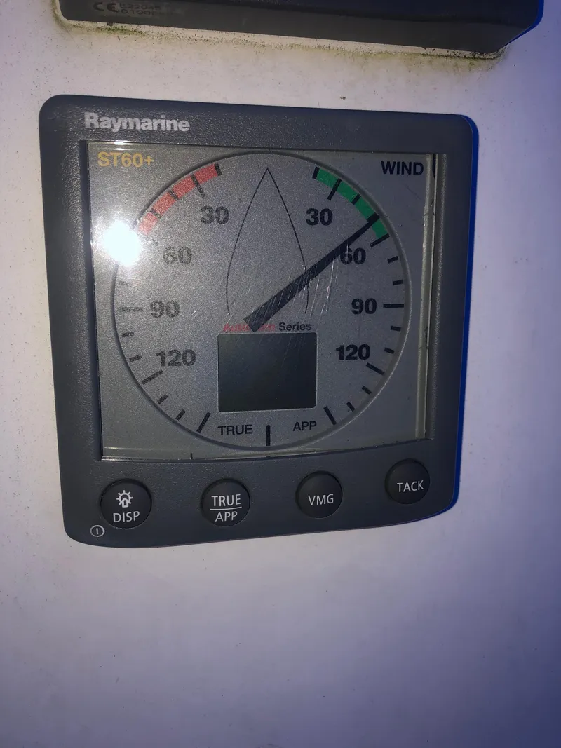 Slide: The Image of Raymarine ST60+ wind instrument on Precision 23, 2002 model sailboat. - 6