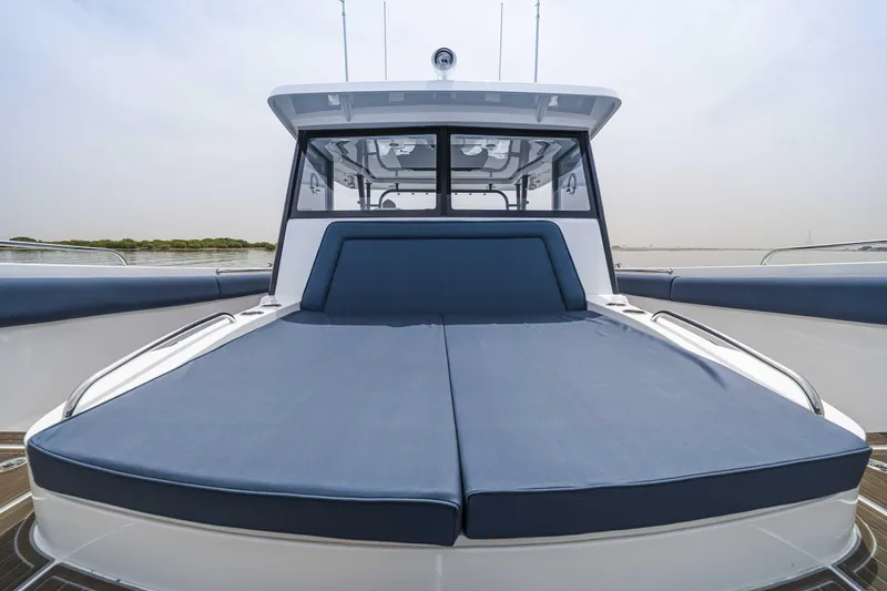 Slide: The Image of 2025 Custom SilverCAT 40CC boat with spacious deck and modern design. - 22