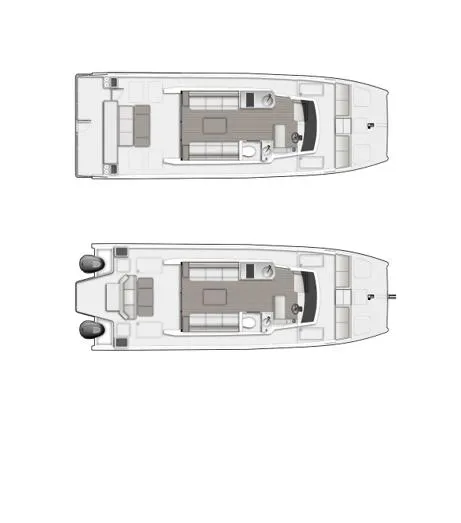 Slide: The Image of Floor plan of 2025 Custom SilverCAT 40CC boat, showcasing interior layout and design. - 33