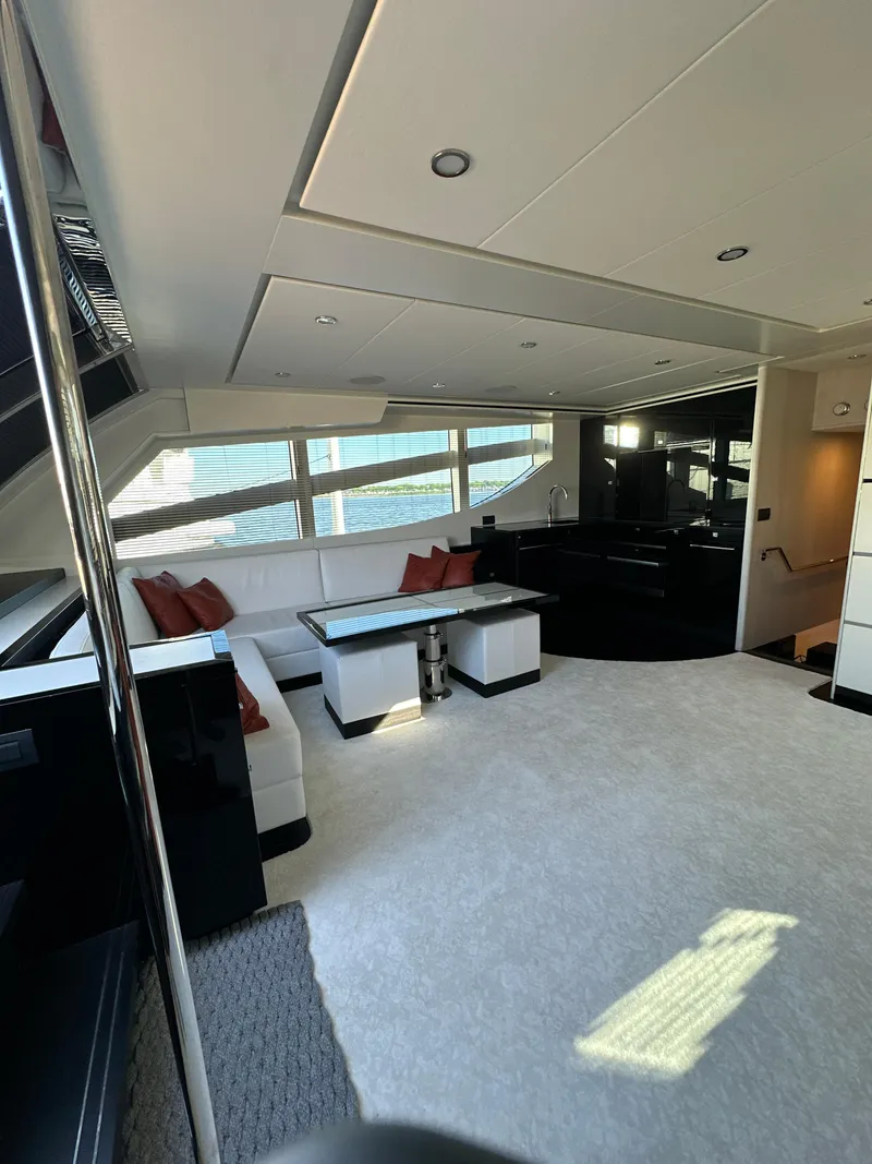Slide: The Image of Luxurious interior of 2019 Van der Valk BeachClub 600 yacht with modern seating and decor. - 14