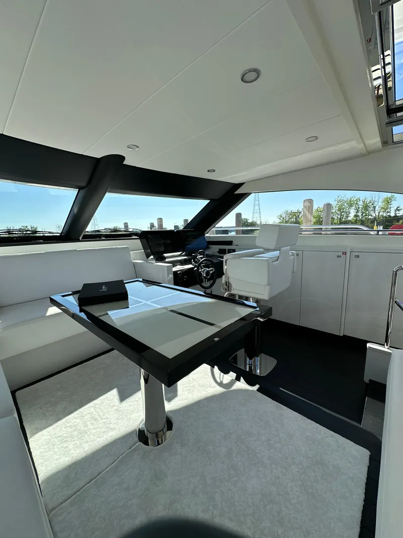 Slide: The Image of Interior of 2019 Van der Valk BeachClub 600 yacht, featuring sleek design and modern furnishings. - 16
