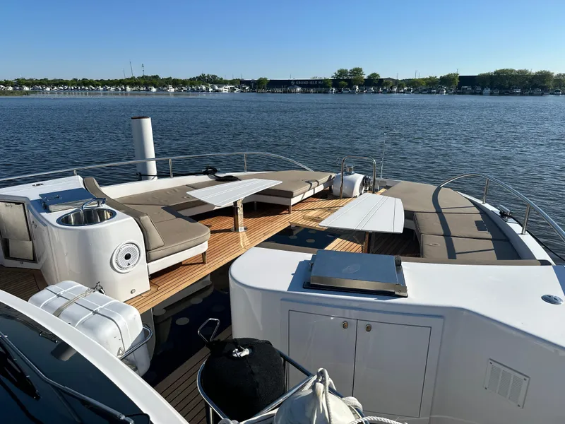 Slide: The Image of Luxurious 2019 Van der Valk BeachClub 600 yacht with spacious deck and seating area. - 36
