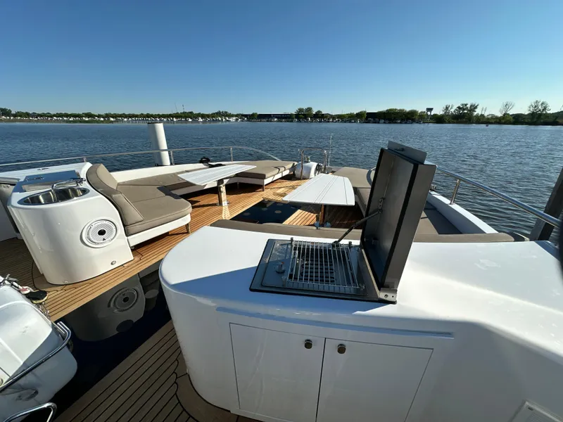 Slide: The Image of Luxurious 2019 Van der Valk BeachClub 600 yacht deck with seating and grill. - 46