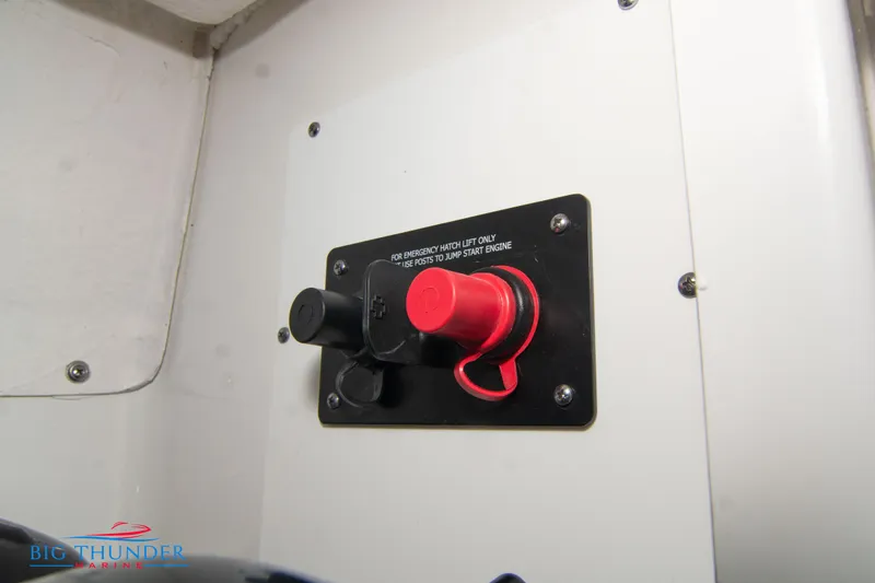 Slide: The Image of Battery switch panel on a 2022 Monterey 378 SS boat. - 25