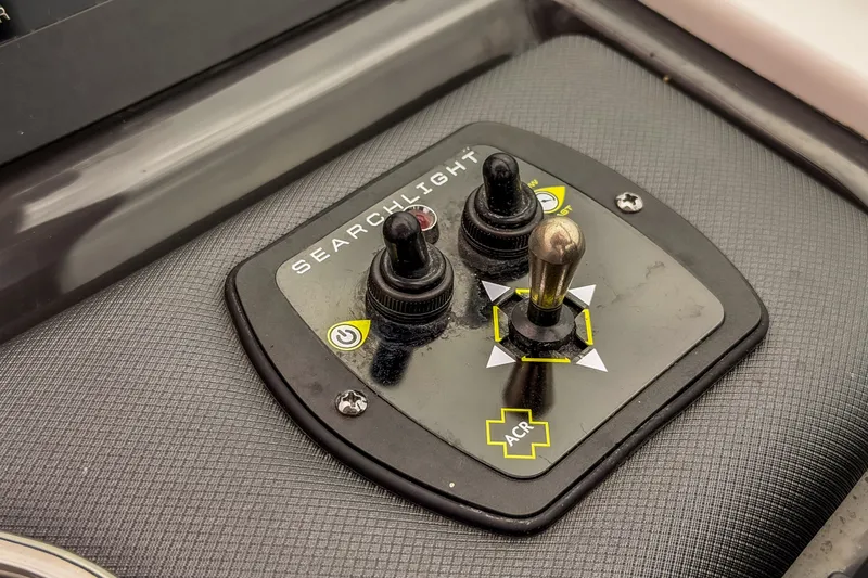 Slide: The Image of Control panel for searchlight on 2022 Monterey 378SS Super Sport boat. - 36