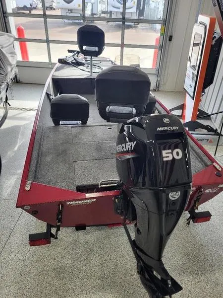 Slide: The Image of 2024 Tracker CLASSIC XL fishing boat with Mercury 50 outboard motor. - 4