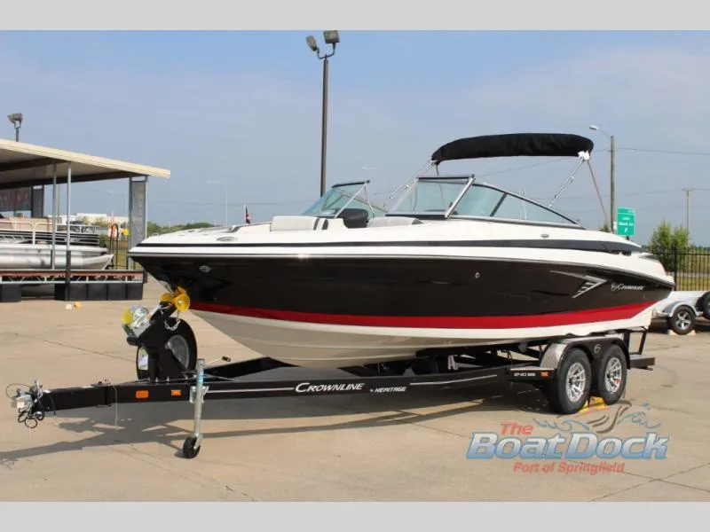 Slide: The Image of 2023 Crownline 240 SS boat on trailer at The Boat Dock, Port of Springfield. - 17