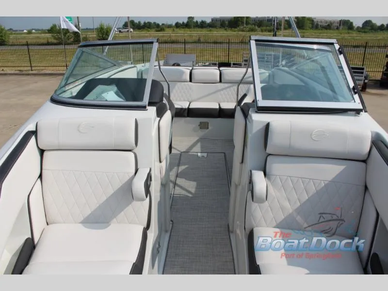 Slide: The Image of 2023 Crownline 240 SS boat interior with white seating at The Boat Dock. - 7