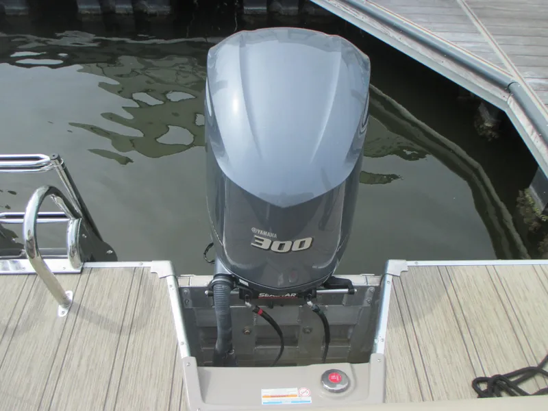 Slide: The Image of 2018 Premier 270 Intrigue RF with Yamaha 300 outboard motor at dock. - 4
