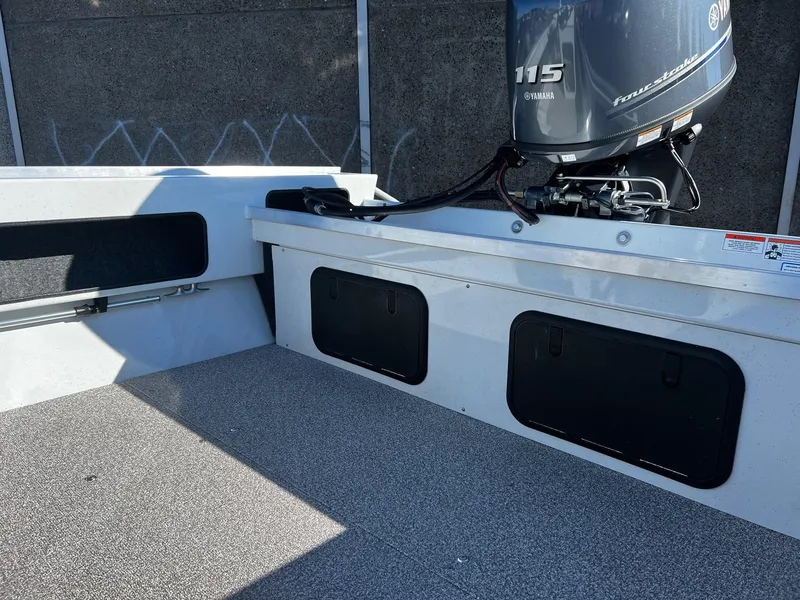 Slide: The Image of 2024 Fish Rite Angler 18 boat with Yamaha 115 outboard motor. - 10