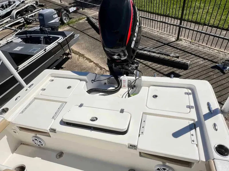 Slide: The Image of 2019 Key West 230 Bay Reef boat with Suzuki outboard motor. - 4