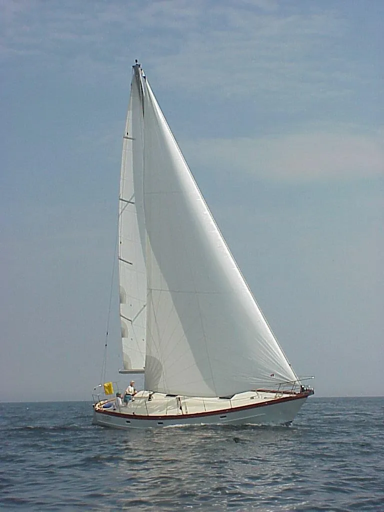 Slide: The Image of Sailing yacht on open sea, Custom Tumbleweed/Tony Skidmore 36 Fin Keel Cutter, 2000 model. - 31
