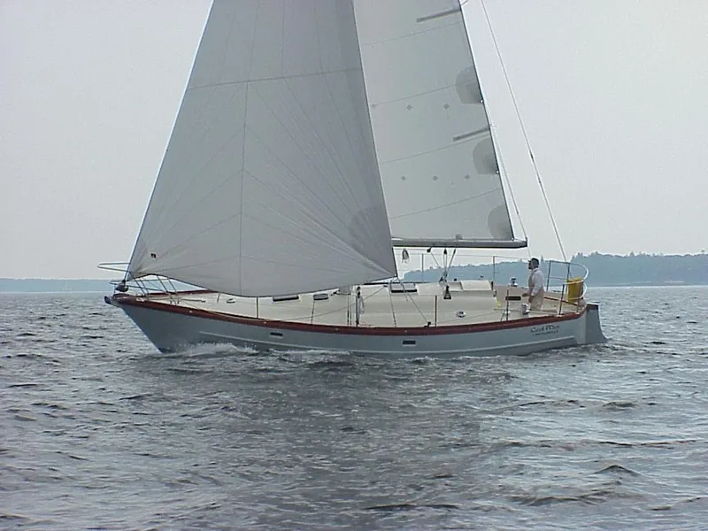 Slide: The Image of Sailing on open water, Custom Tumbleweed/Tony Skidmore 36 Fin Keel Cutter, 2000 model. - 45