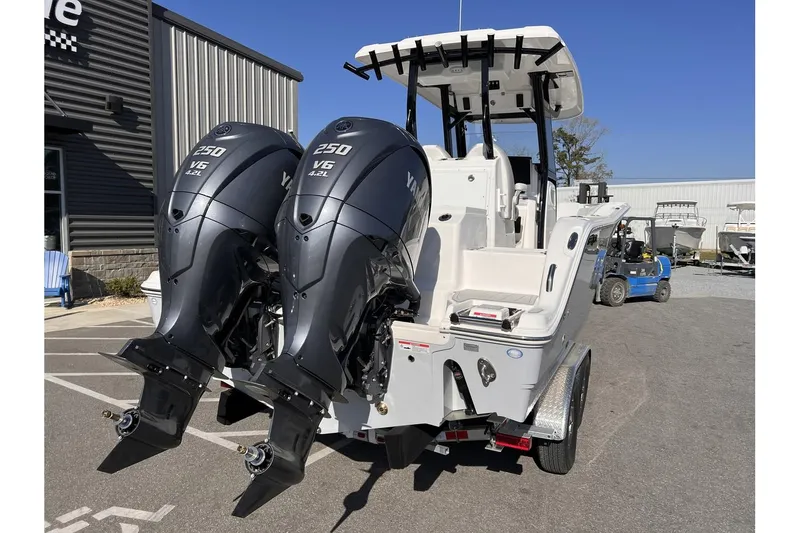 Slide: The Image of 2024 Sea Fox 288 Commander with twin Yamaha 250 V6 outboard engines. - 14