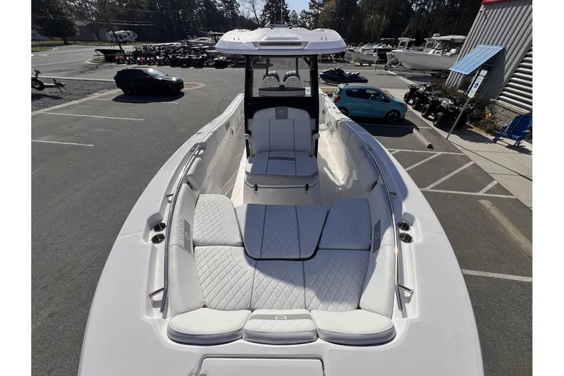 Slide: The Image of 2024 Sea Fox 288 Commander boat with spacious seating and modern design. - 8