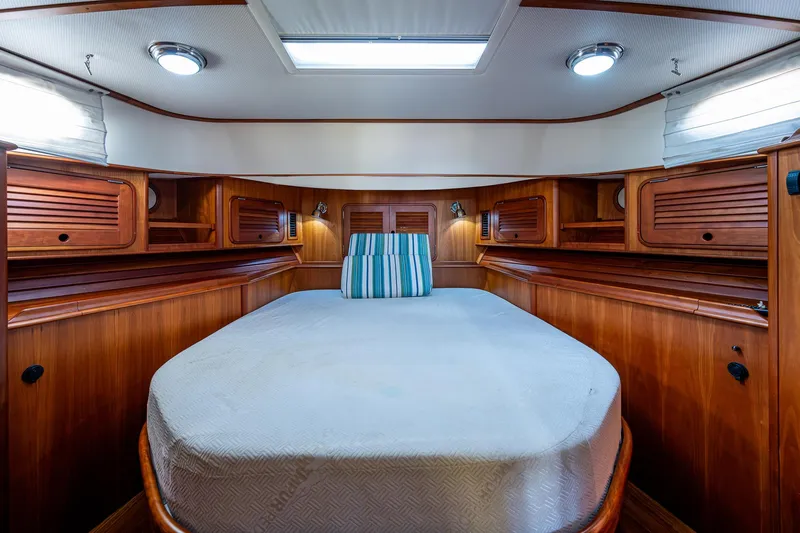 Slide: The Image of Luxurious cabin interior of 2008 Hinckley Talaria 44 FB yacht with wood finish. - 29