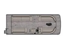 Slide: The Image of 2024 Avalon VLS Quad Lounge 23' boat layout, featuring spacious seating and helm station. - 11