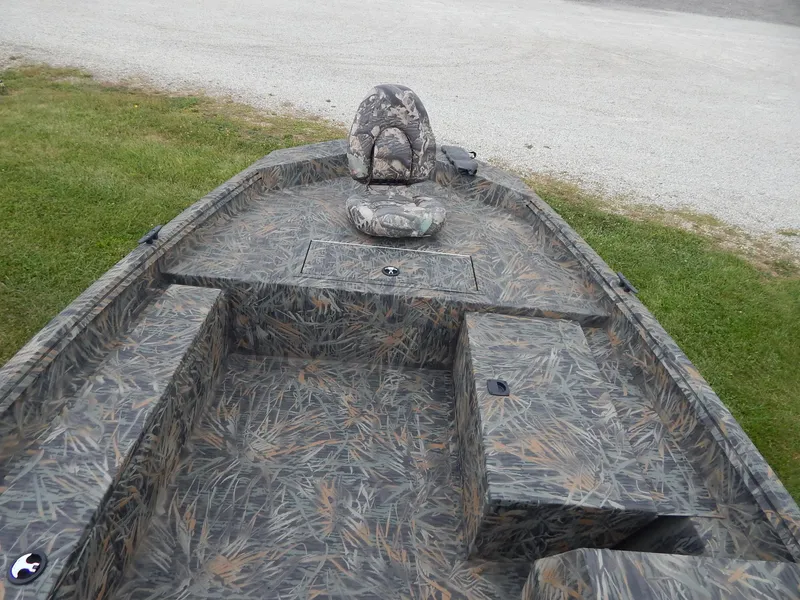 Slide: The Image of 2024 Polar Kraft SPORT X 190 CC boat with camouflage interior. - 3