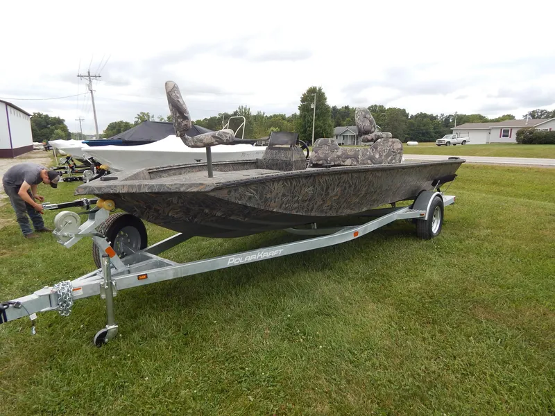 Slide: The Image of 2024 Polar Kraft SPORT X 190 CC boat on a trailer. - 5