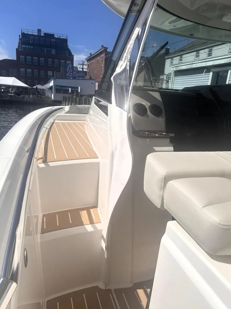 Slide: The Image of 2024 Tiara Yachts 43 LS luxury yacht with sleek design and modern interior. - 18