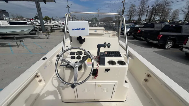 Slide: The Image of 2012 Frontier 2104 boat console with Lowrance electronics. - 8