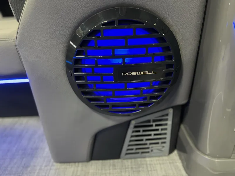 Slide: The Image of Speaker with blue LED light on 2024 Berkshire 25ULE Roswell Arch STS Tritoon. - 17
