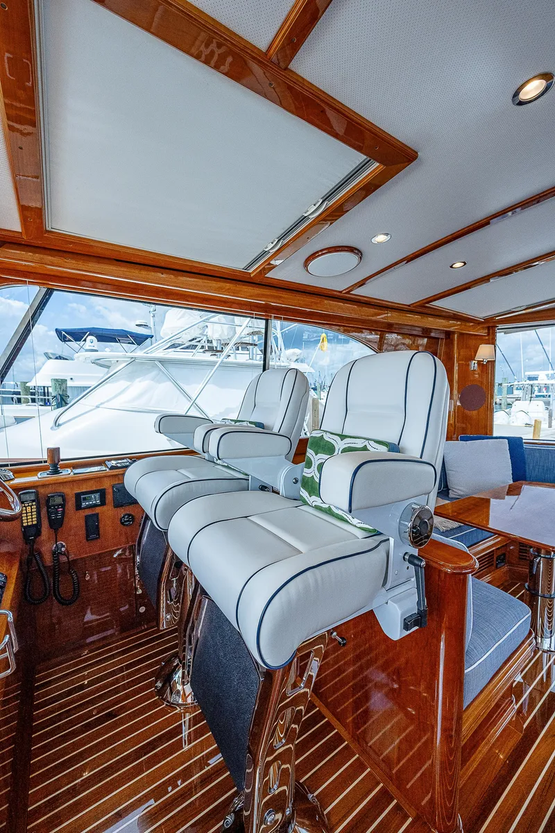 Slide: The Image of Luxurious interior of 2018 Hinckley Talaria 55 MKII MY yacht with elegant seating. - 25