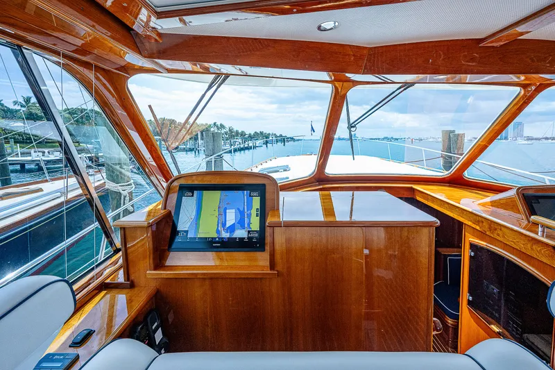 Slide: The Image of Luxurious 2018 Hinckley Talaria 55 MKII MY yacht interior with navigation system. - 33