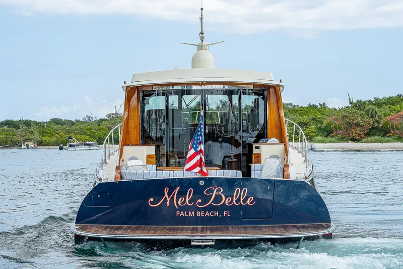 Slide: The Image of 2018 Hinckley Talaria 55 MKII MY yacht, "Mel Belle," cruising near Palm Beach, FL. - 5