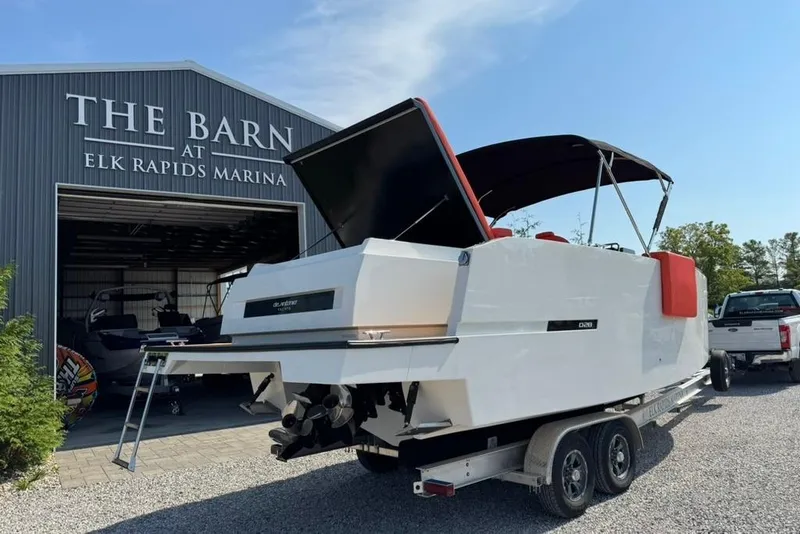 Slide: The Image of 2020 De Antonio Yachts D28 on trailer at Elk Rapids Marina. - 54