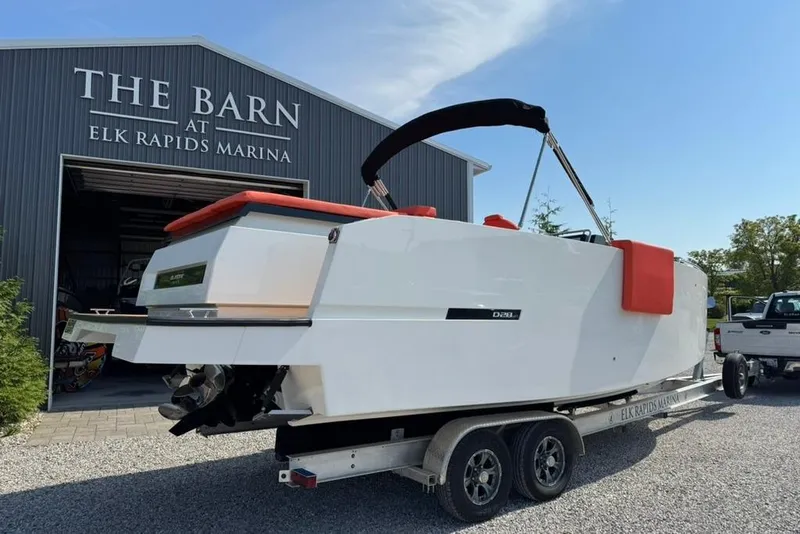 Slide: The Image of 2020 De Antonio Yachts D28 on trailer at Elk Rapids Marina. - 57