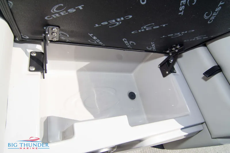 Slide: The Image of Storage compartment of 2023 Crest Caribbean LX 250 SLC boat by Big Thunder Marine. - 31