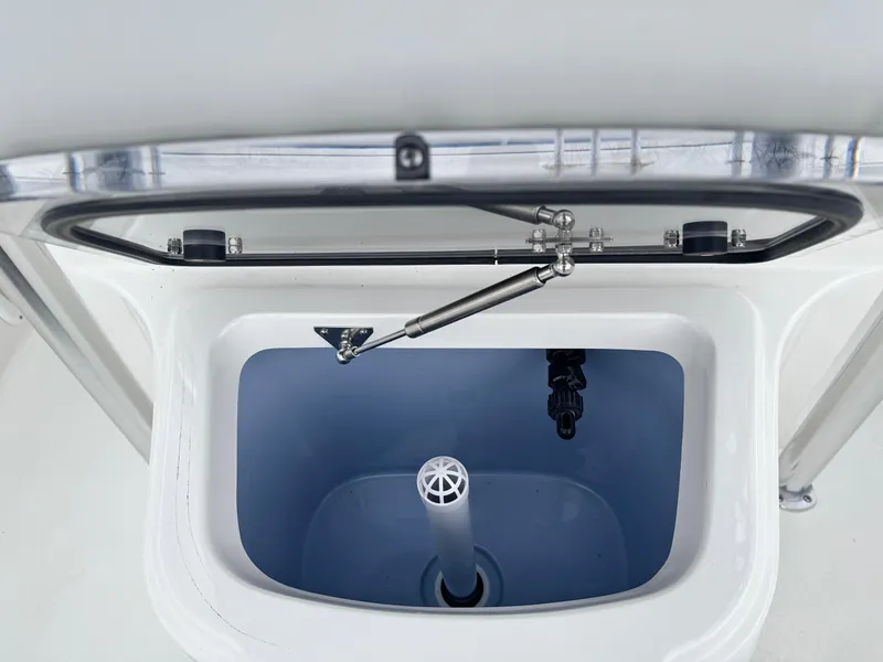 Slide: The Image of Livewell compartment of a 2024 KenCraft 21 Center Console boat. - 15