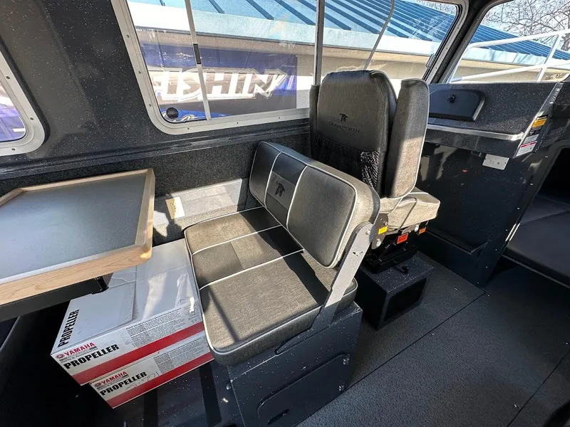 Slide: The Image of Interior of 2024 Duckworth 26 Offshore boat with seating and propeller box. - 29