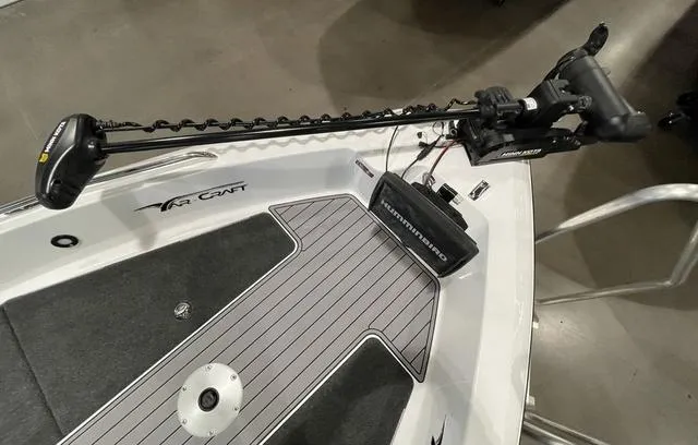 Slide: The Image of 2023 Yar-Craft 209 TFX boat deck with trolling motor and electronics. - 12