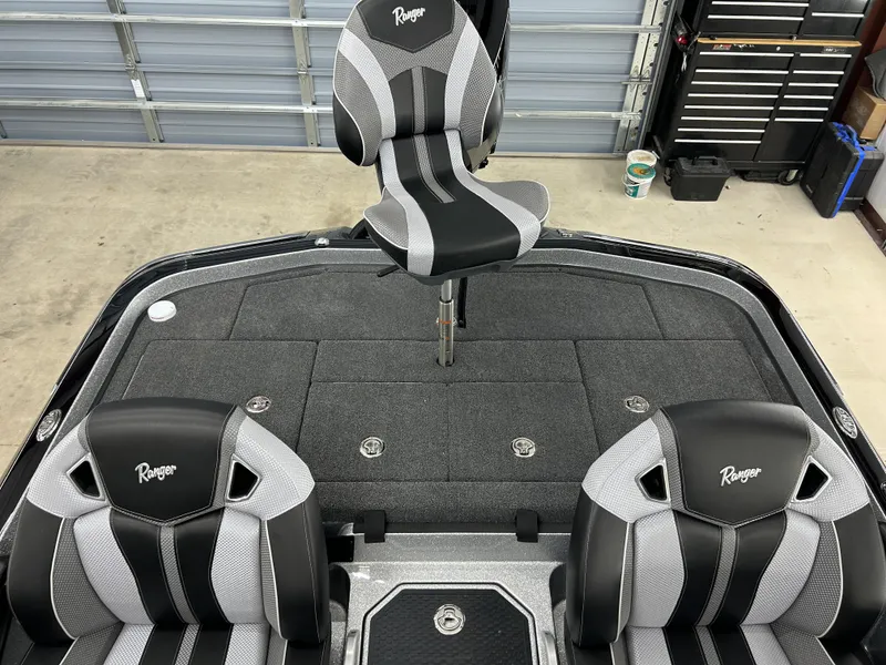 Slide: The Image of 2024 Ranger Z520R Ranger Cup Equipped boat interior with premium seating. - 14
