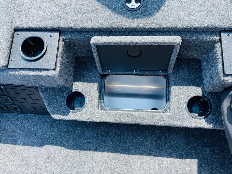 Slide: The Image of 2024 Tracker Pro Team 195 TXW Tournament Edition boat interior storage compartment. - 23