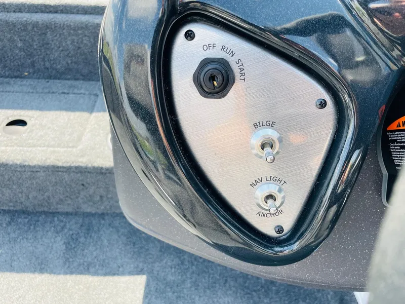 Slide: The Image of Control panel of 2024 Tracker Pro Team 195 TXW Tournament Edition boat. - 31