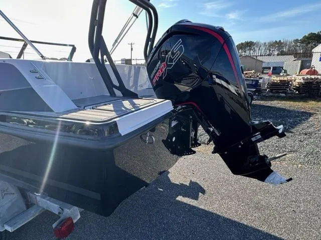 Slide: The Image of 2024 Starcraft SVX 190 boat with a powerful outboard motor. - 5