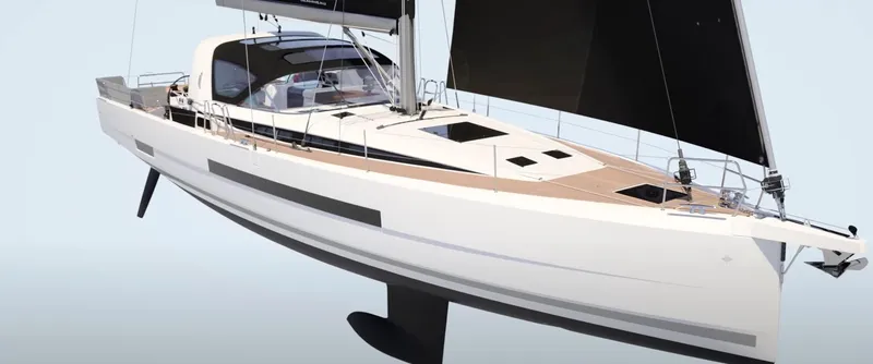 Slide: The Image of 2024 Jeanneau Yacht 55 with sleek design and modern features. - 10